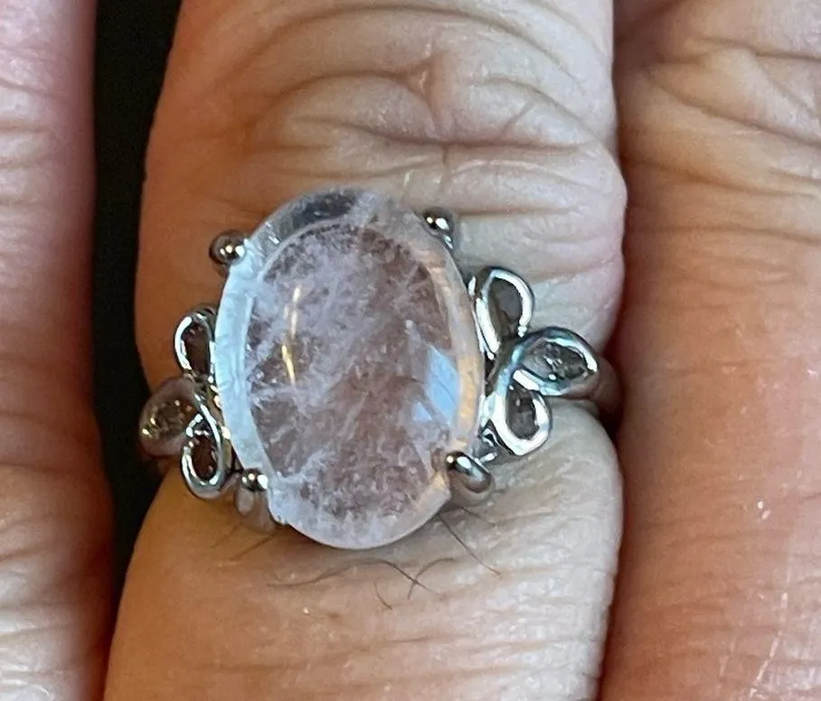 Clear Quartz S925 silver ring 7.5 - Image 9