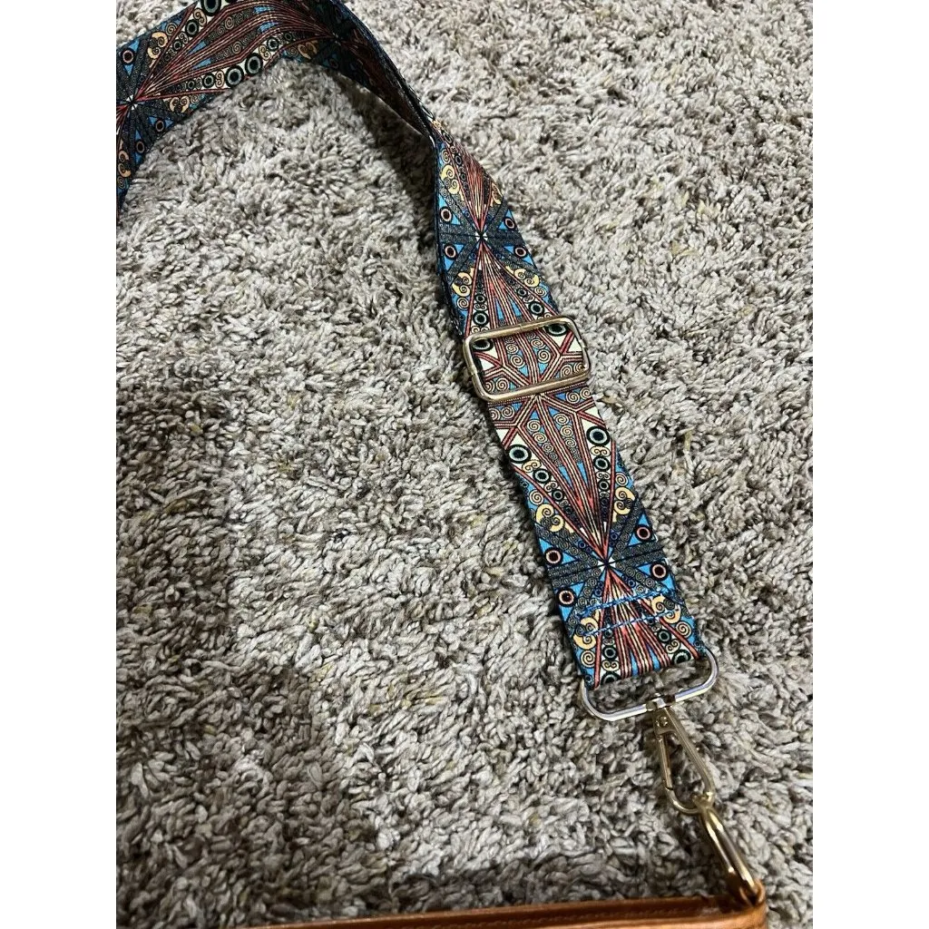 Crossbody Bag Retro Style Strap Bag Purse ~ Carmel Brown Color ~ New - Image 4