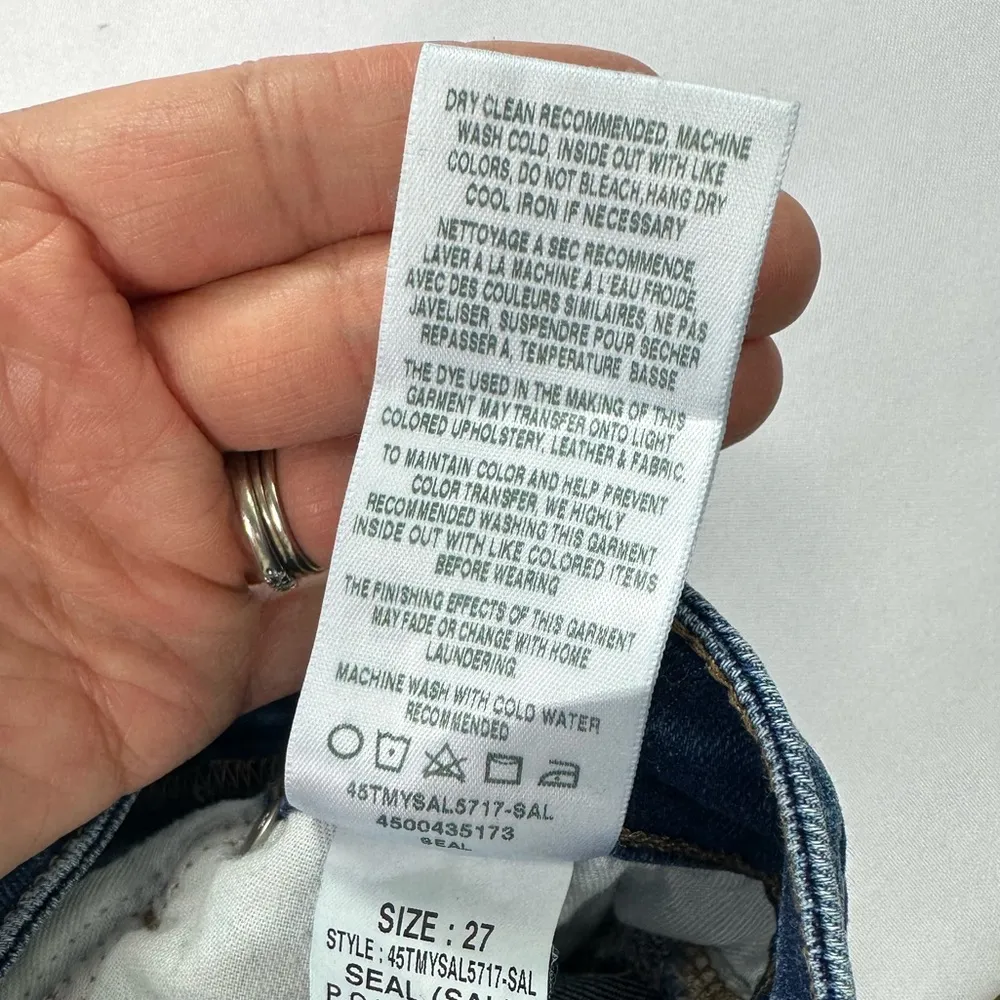 Joe’s jeans high rise straight crop raw hem size 27 - Image 5