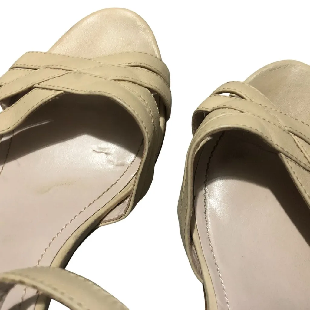 Vince Camuto Paden Platform Sandals Strappy Open Toe Leather Beige 10 - Image 10