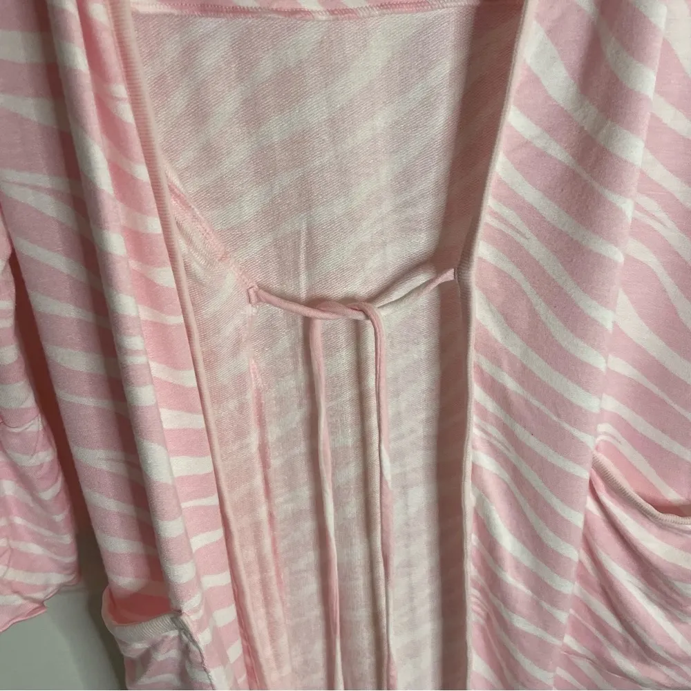 Kate Spade baby petal Pink Zebra Striped Robe Intimates Sleepwear Size XS/S - Image 7