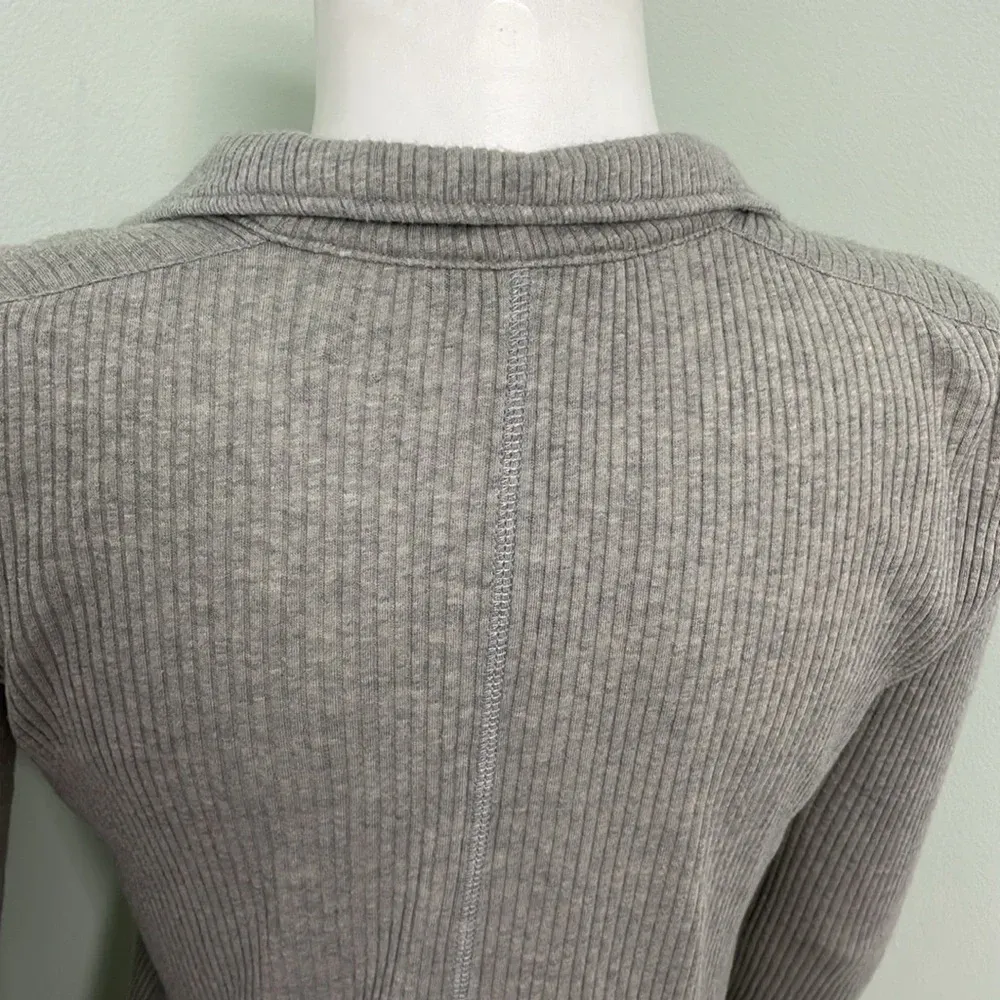 Helmut Lang Ribbed gray collared dress - Image 5