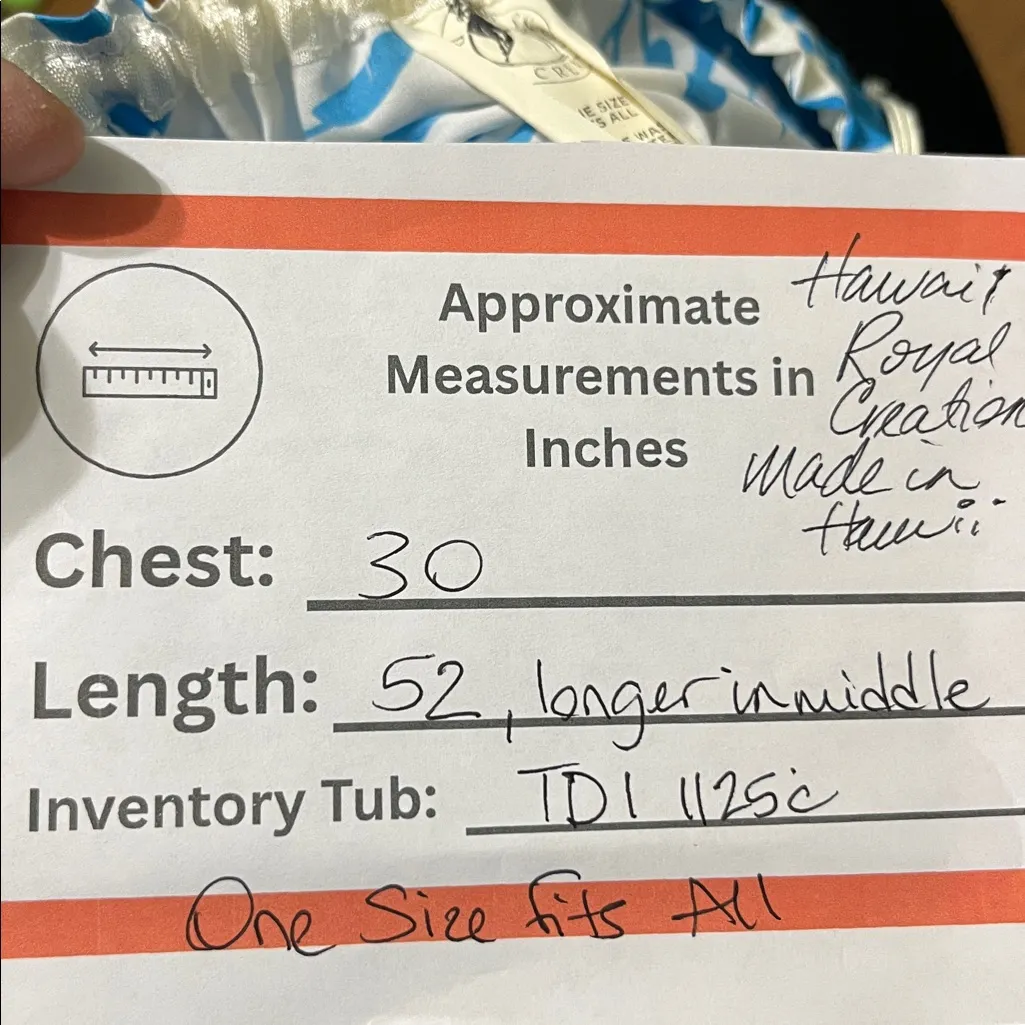 Vintage Royal Creations Hawaiian Dress Aloha Floral Blue Maxi Dress Size M - Image 6