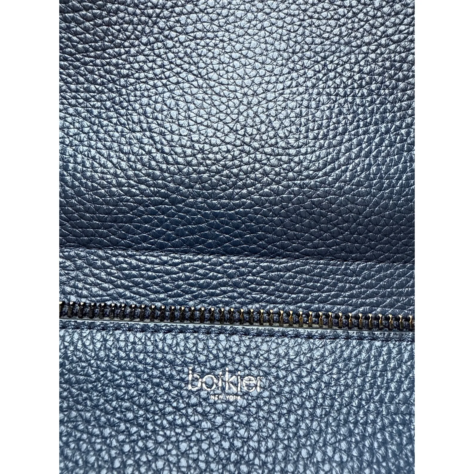 Botkier Soho Pebble Leather Tote Bag Women’s Size Medium Navy Blue Handbag - Image 6