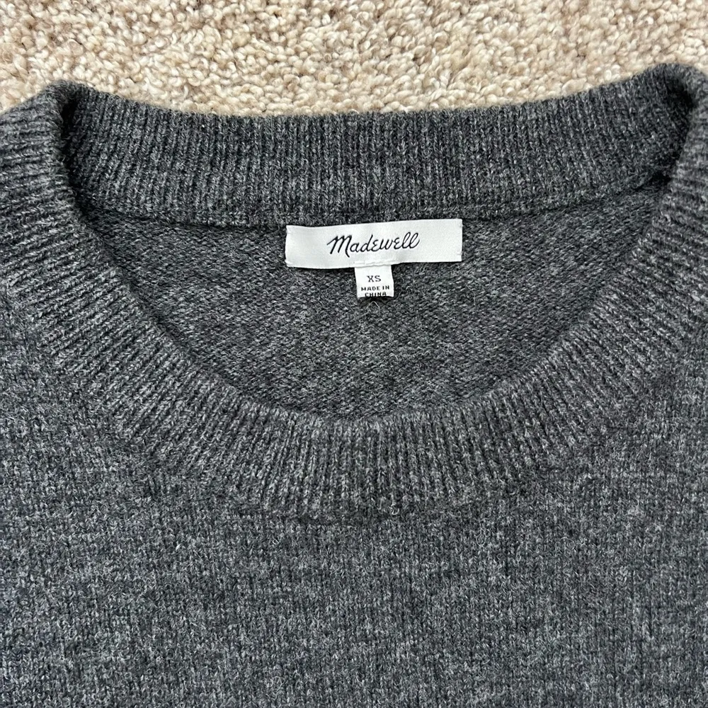 Madewell Bell sleeve mini sweater dress 100% merino wool XS - Image 4