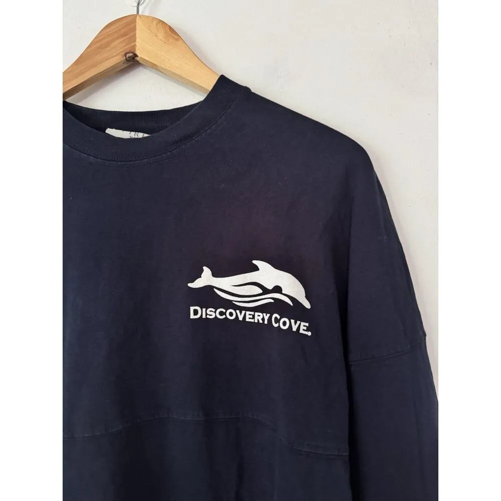 Discovery Cove Sea World Orlando Women's Navy Blue Long Sleeve Spirit Jersey XS - Image 3