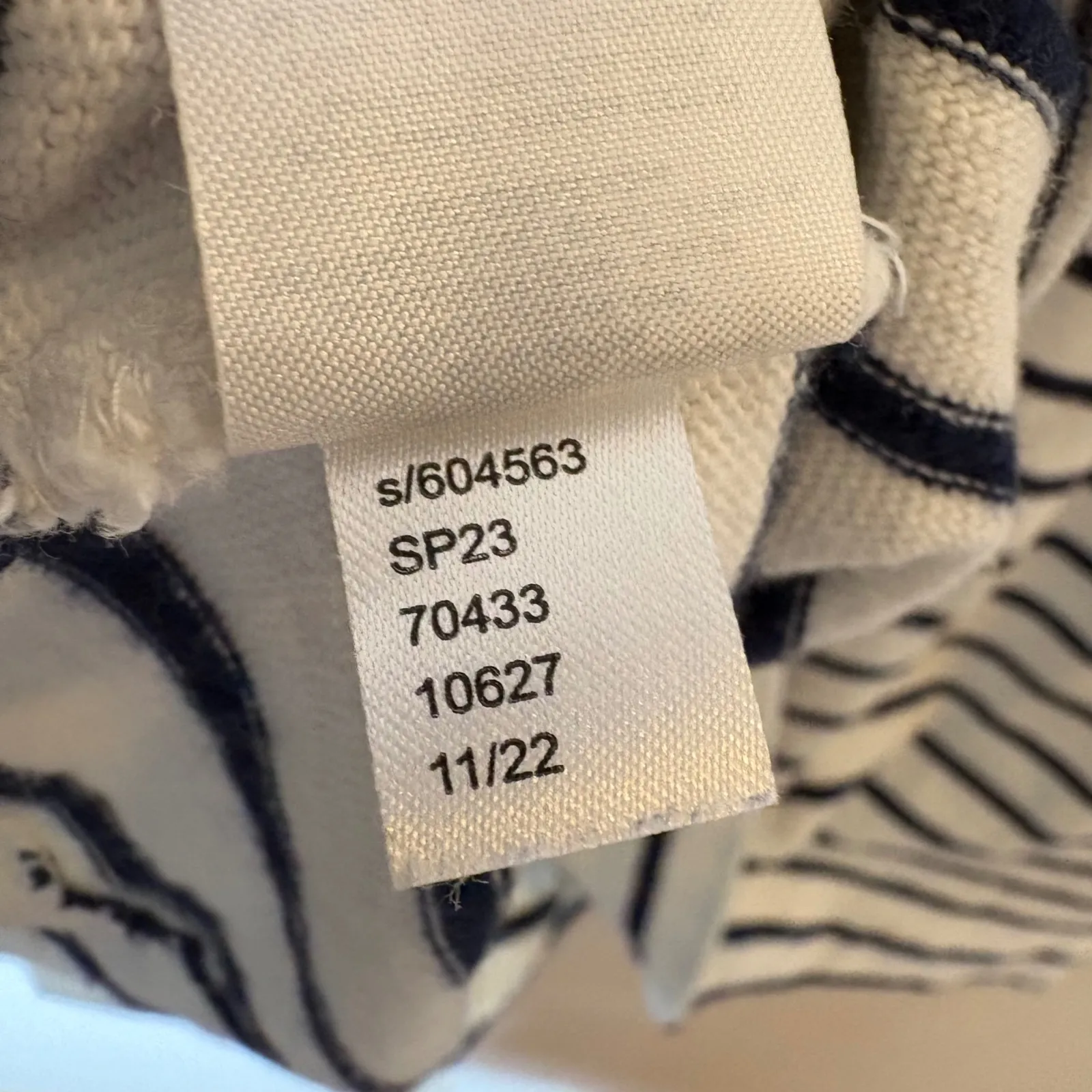 LOFT‎ Striped Boat Neck Top Oui Oui Embroidered Cotton White Navy XL - Image 5