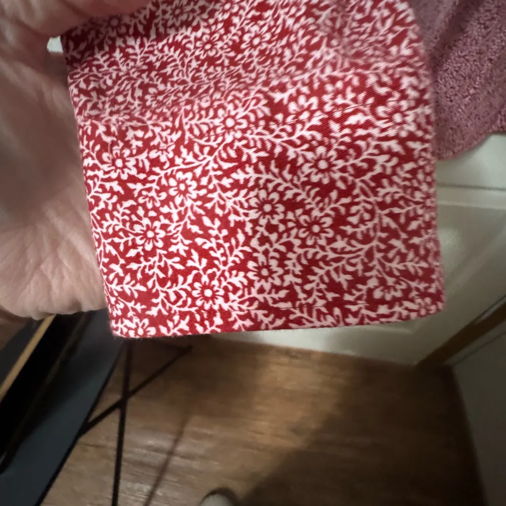 Chaps Red Floral Button-Up Shirt - Image 5