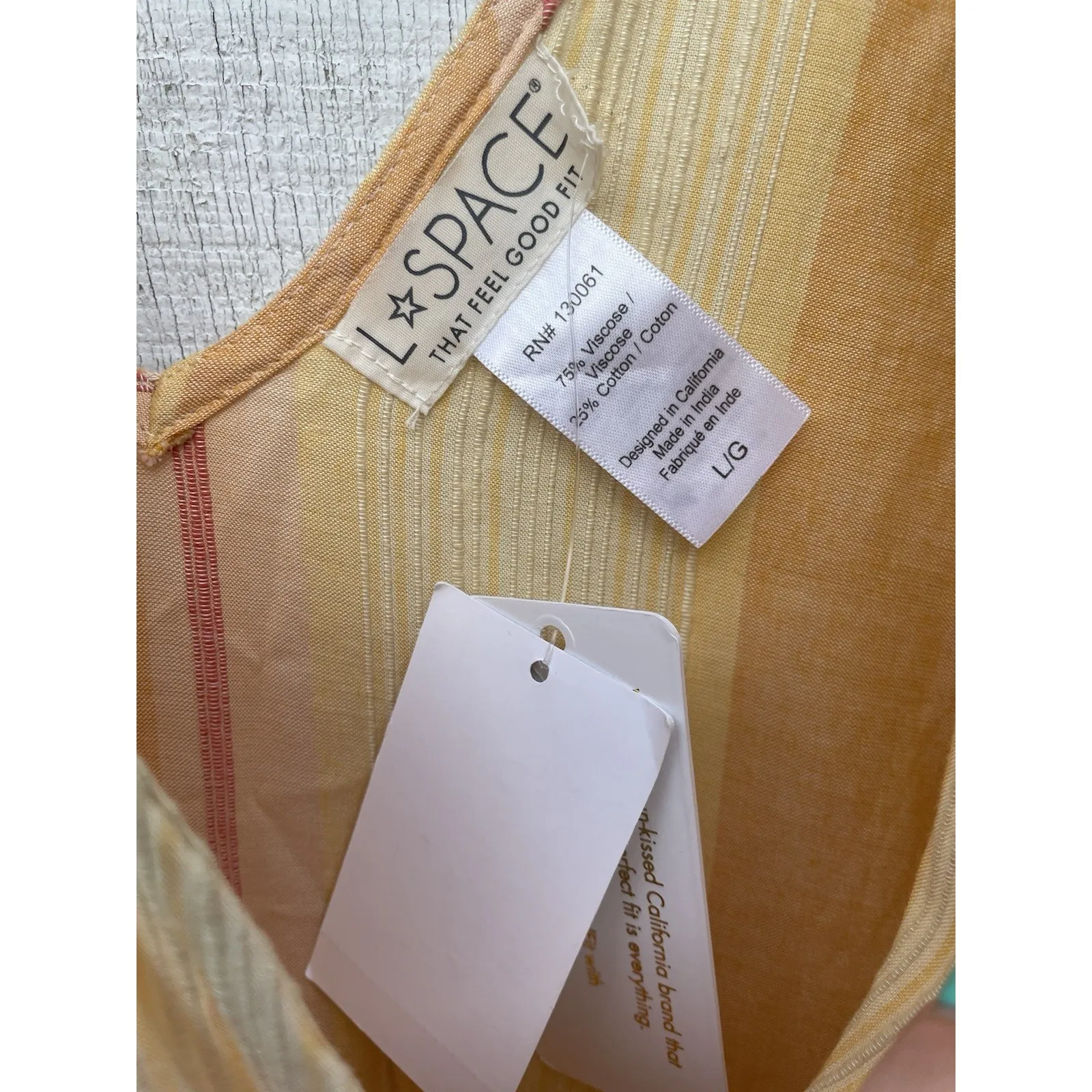 New L*Space L Space Long Maxi Dress (no Belt) Yellow Summer Sleeveless Maxi L - Image 2