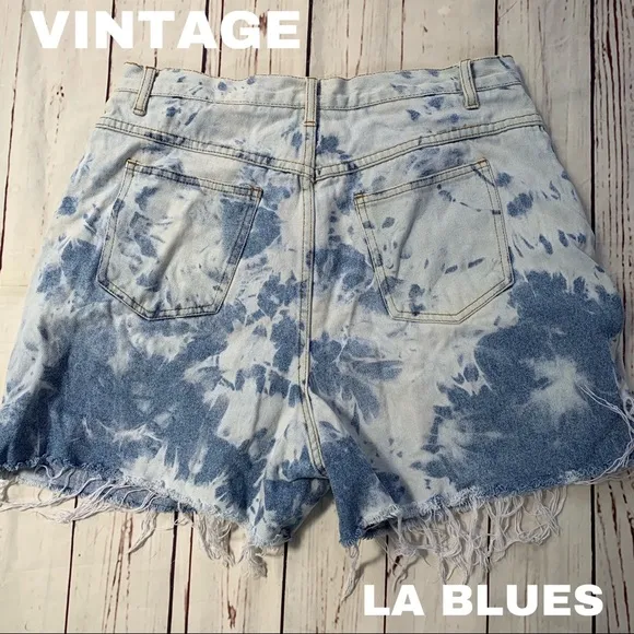 Vintage LA Blues high waist size 10 12 jean shorts - Image 2