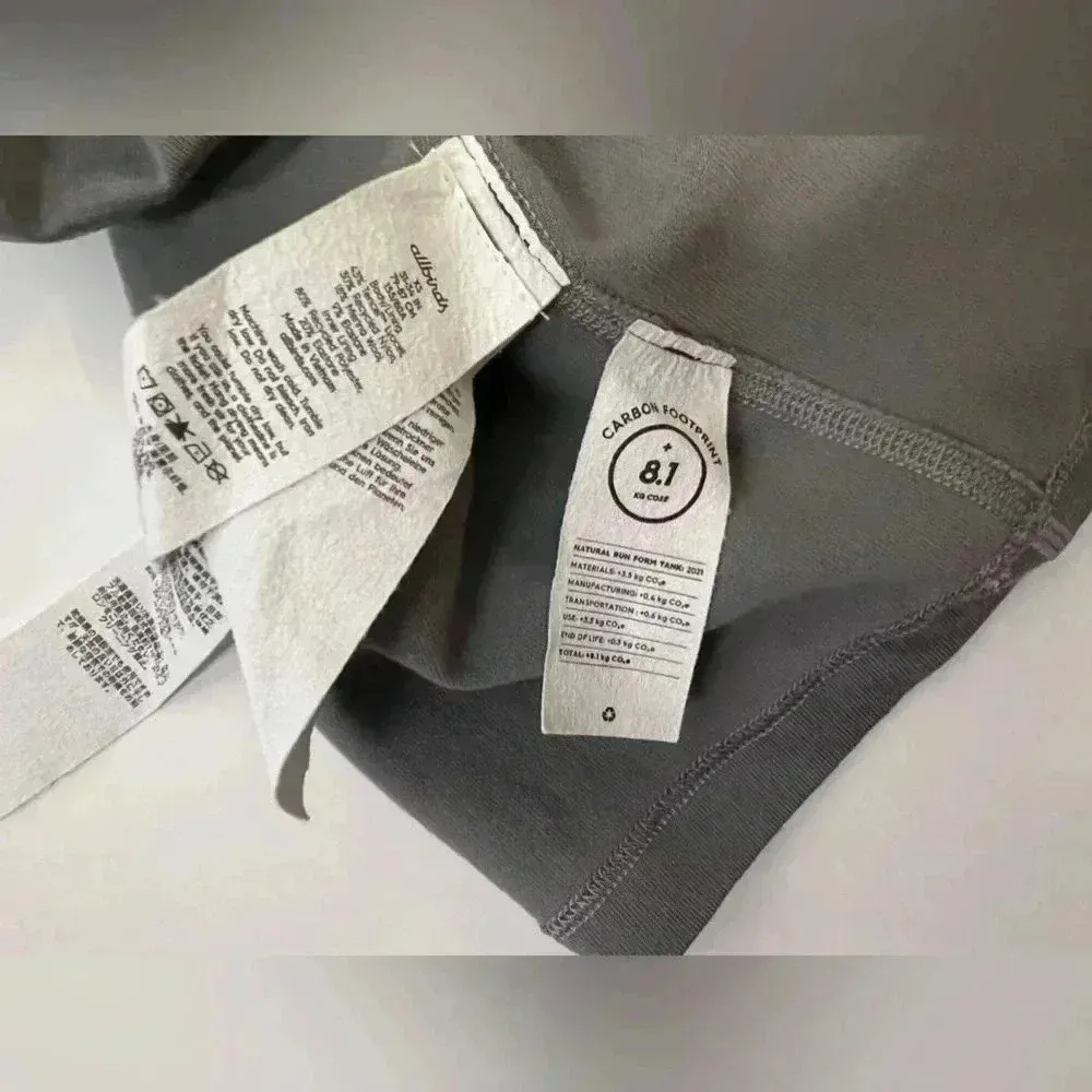 Allbirds Women's Natural Run Form Tank grey athletic racer back workout XS wool - Image 3