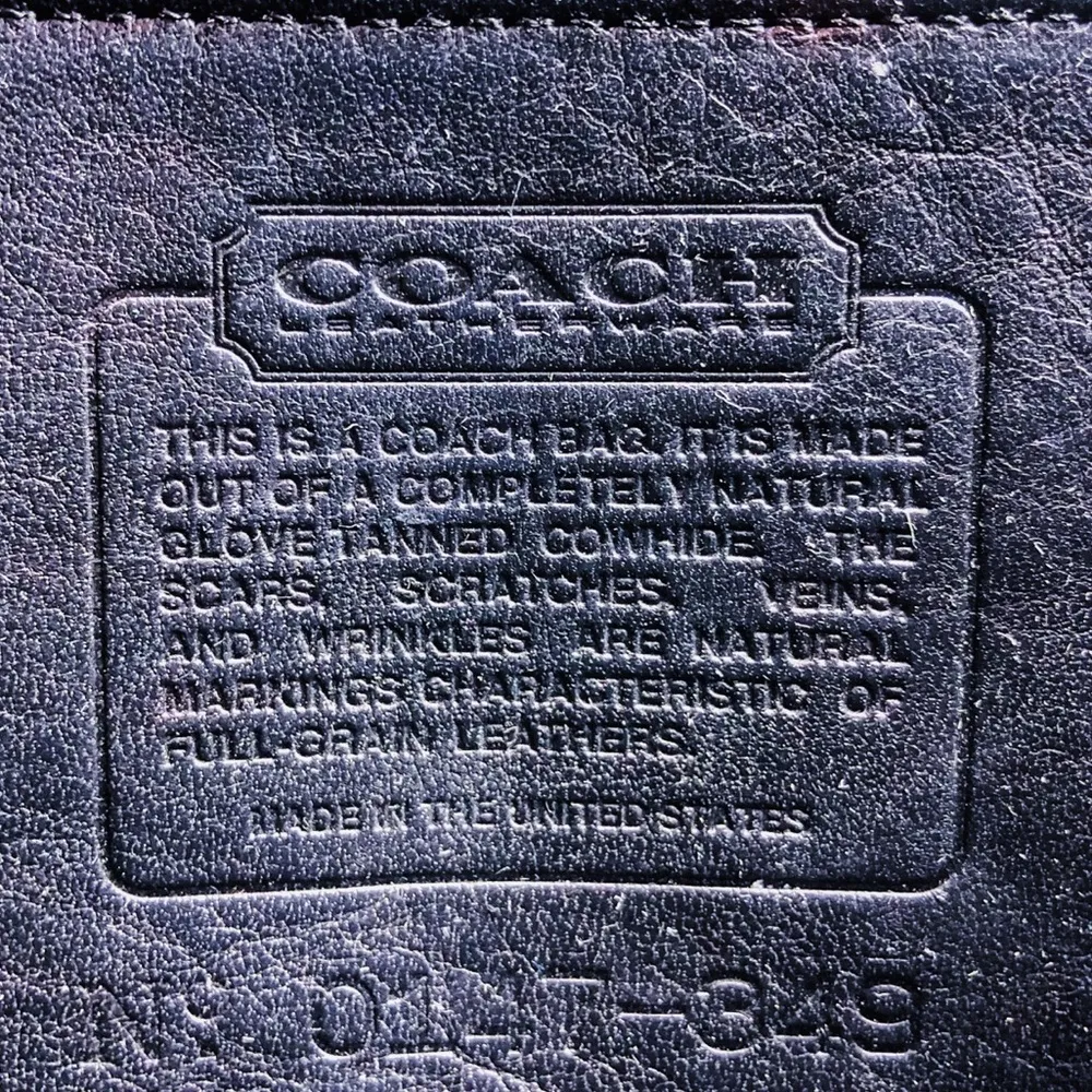 Vintage COACH WILLIS Navy Blue Glove Tanned Leather Shoulder Bag 9927 COA - Image 12