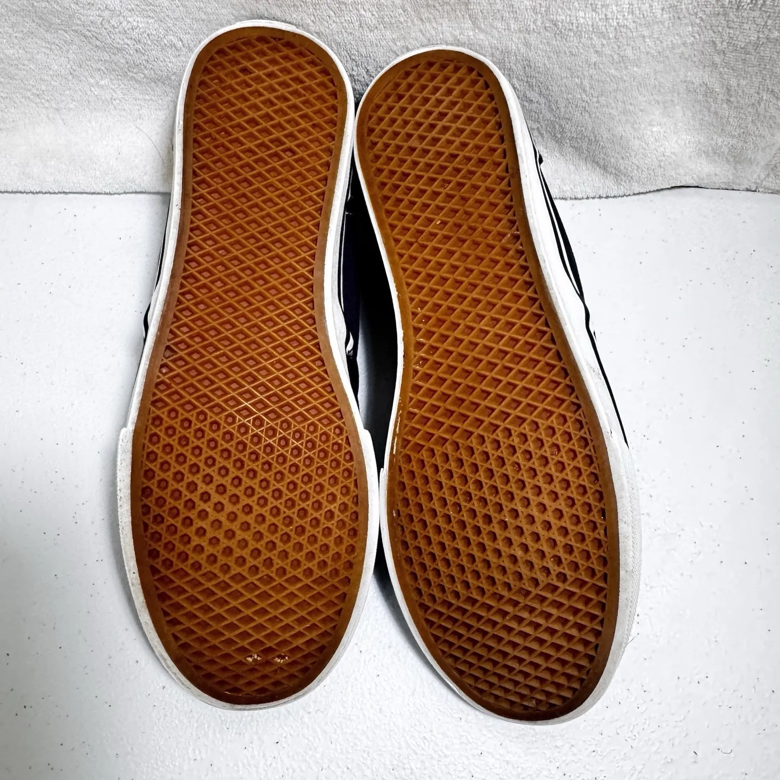 VANS Off‎ The Walls Low Profile Blue Navy Canvas Lace Up Shoes Women's 6 EUC - Image 5