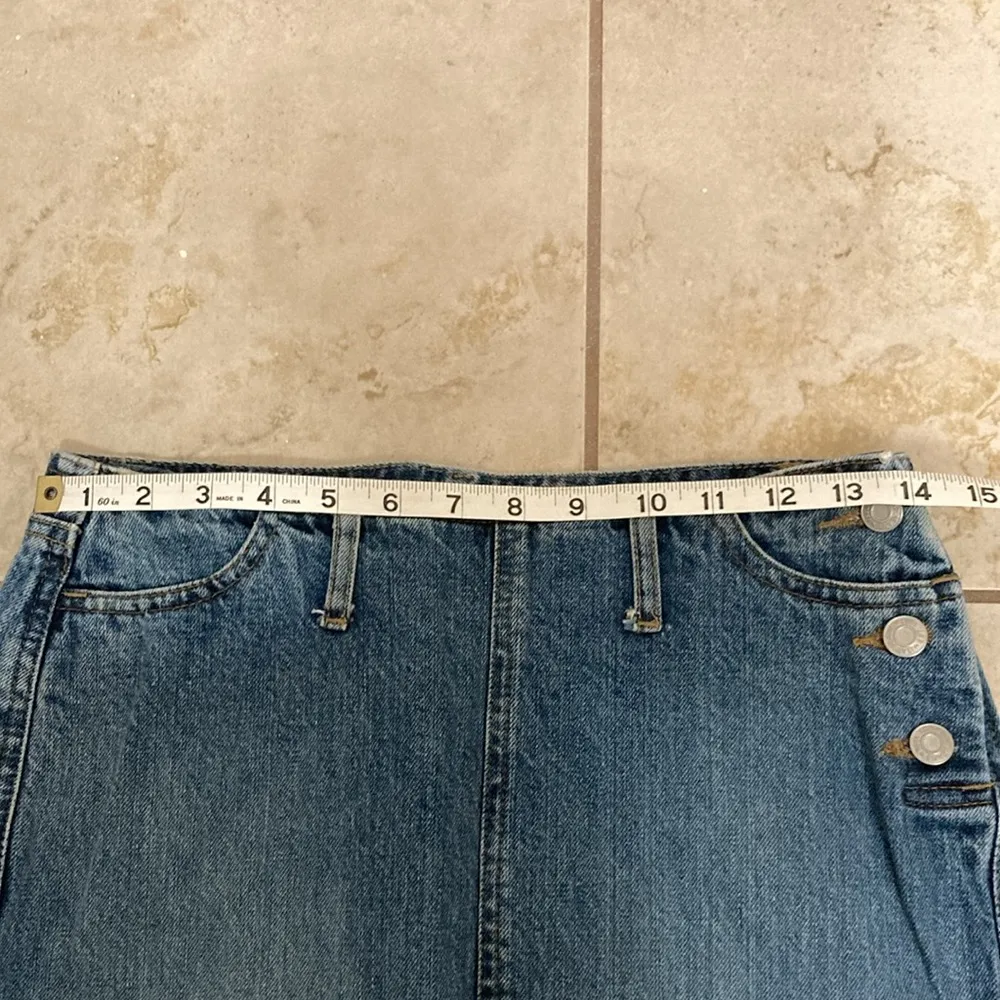 Jeans Side Button Denim Pencil Skirt - Image 7