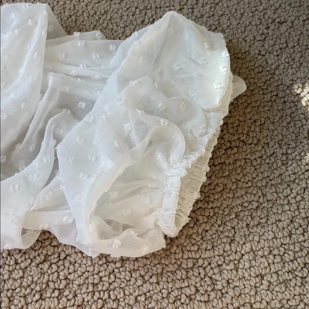 CeCe White Polka Dot Ruffle Blouse - Image 6