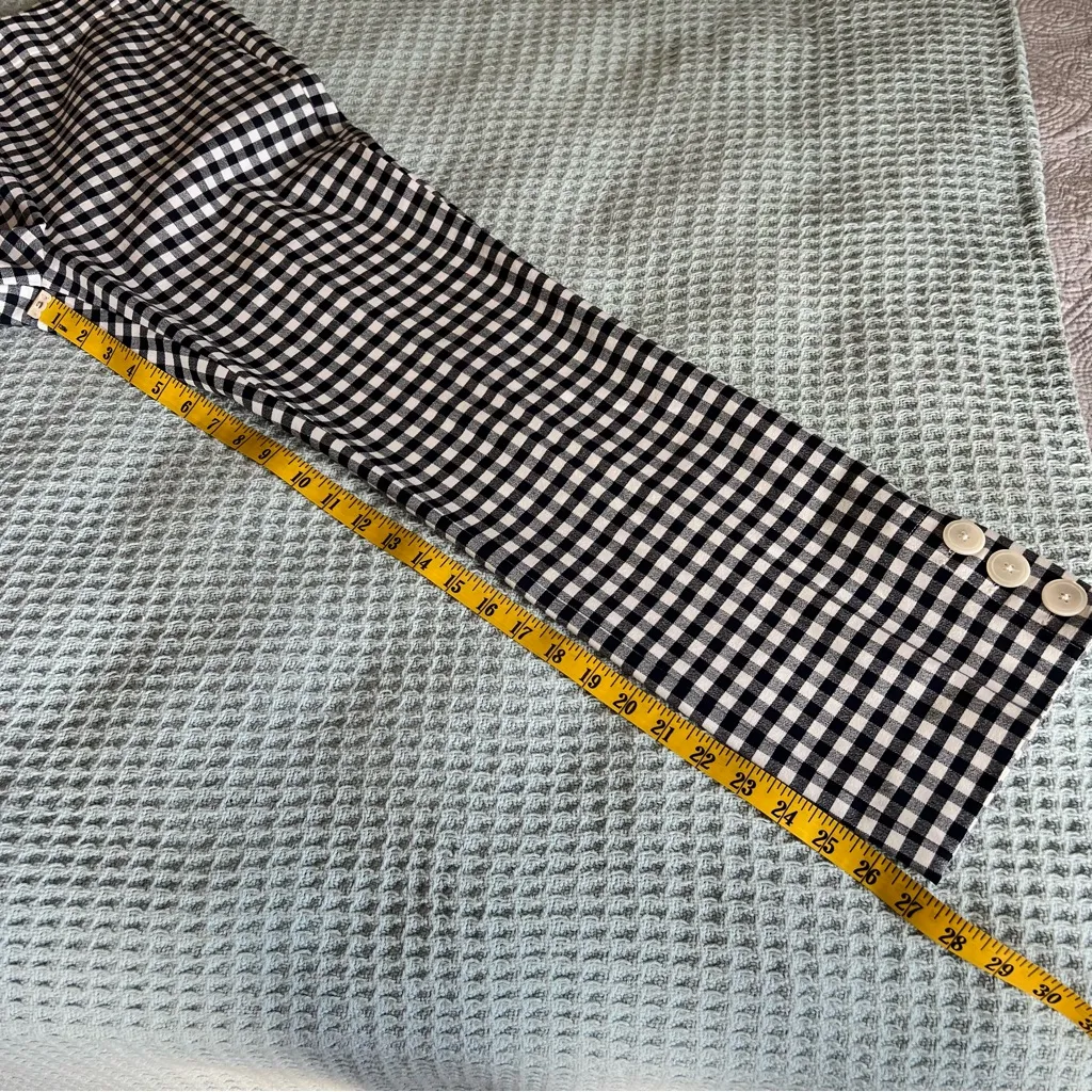 J.Crew Remi Pant Womens 8 Gingham White Navy High Rise Slim Cropped Ankle #AJ336 - Image 10