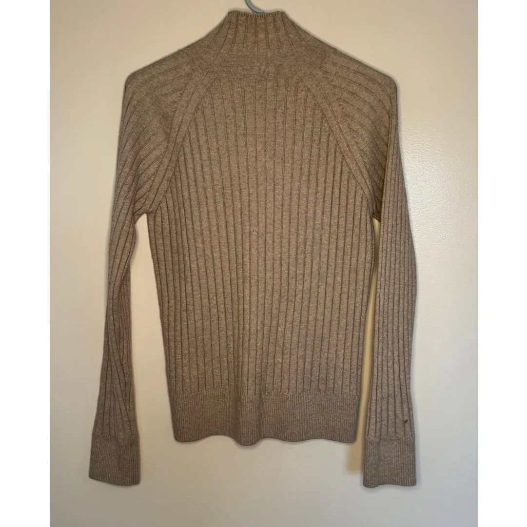 Fahterty Jackson Mock Neck Sweater in Oat Heather Size XS - Image 4
