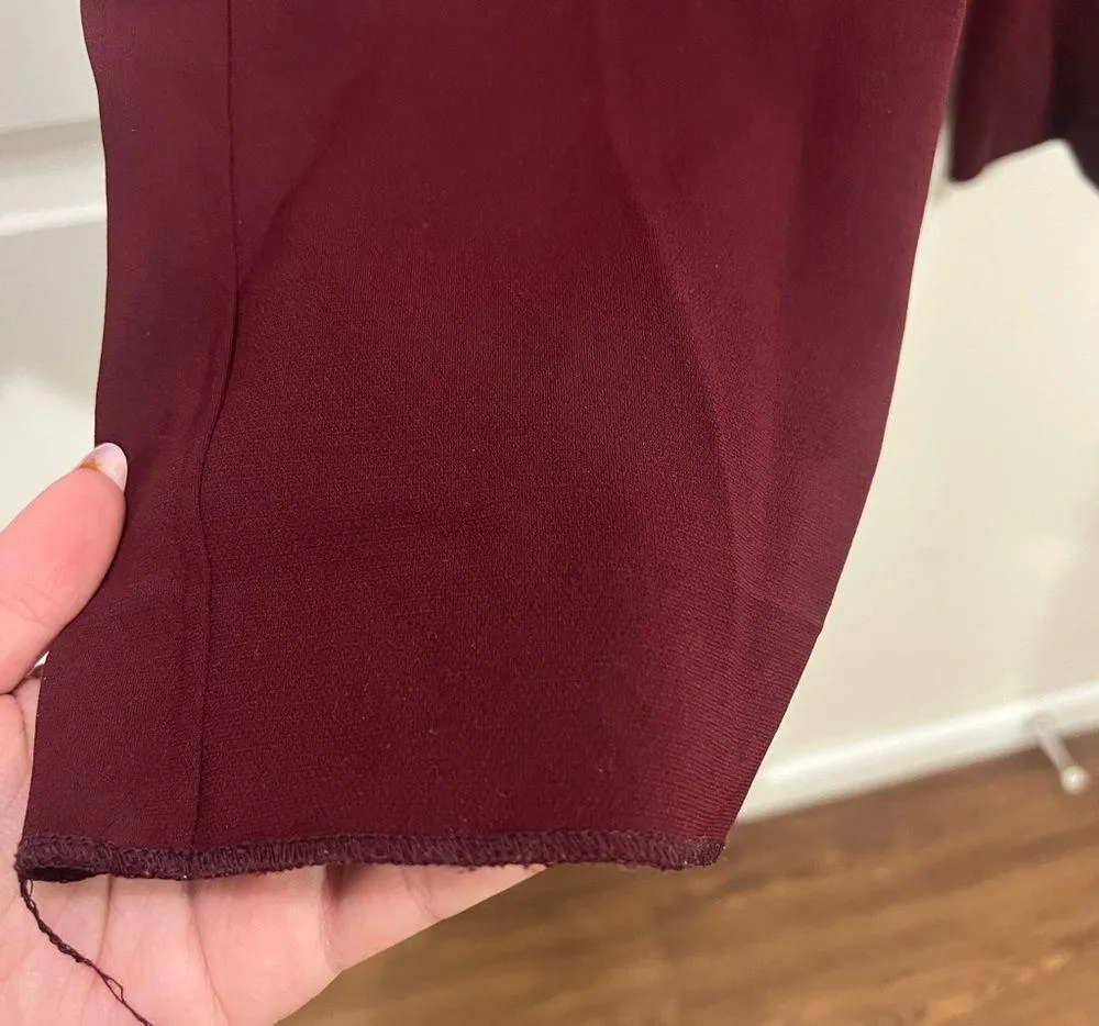Theory Maroon Red Dress Pants Size 8 US - Image 2