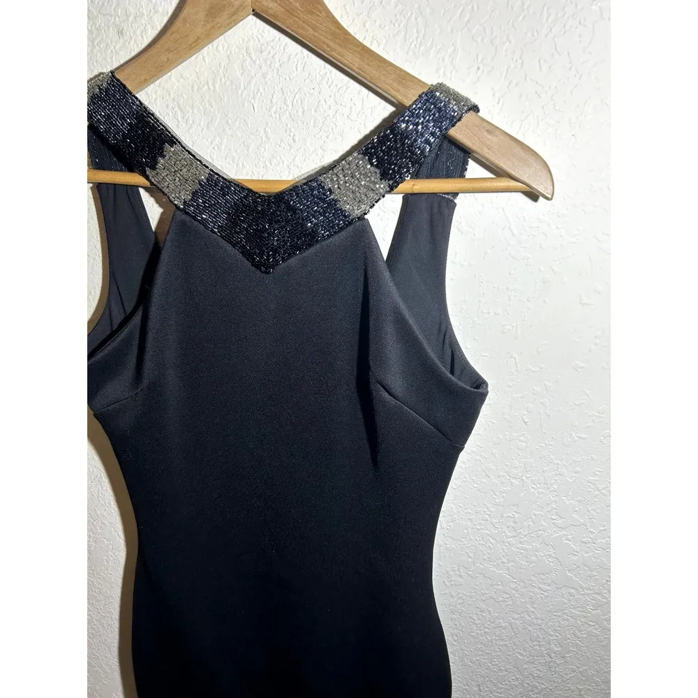 Dress The Population Black Elegant Mini‎ Dress With Strap Details - Image 3