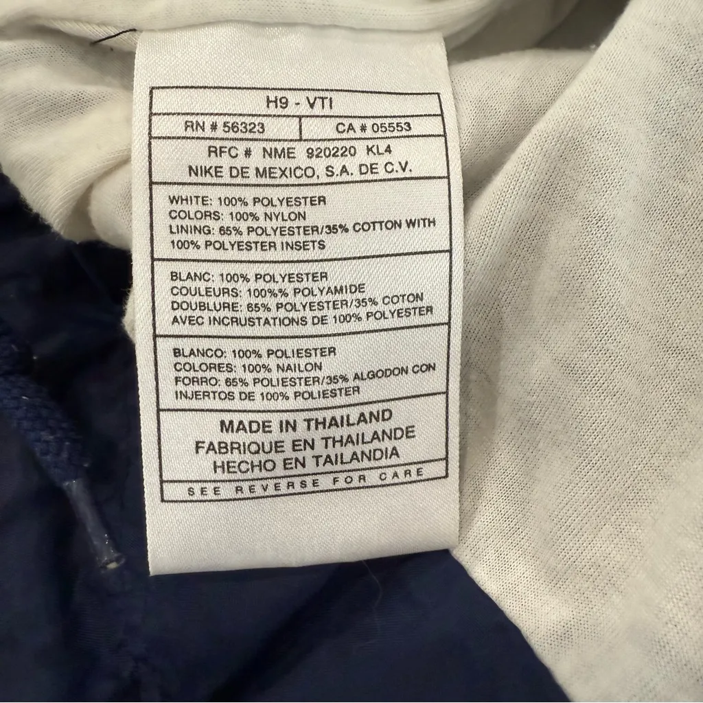 Vintage Nike 1/2 Zip Pullover Hooded Windbreaker Jacket Womens XL Purple/Blue - Image 8