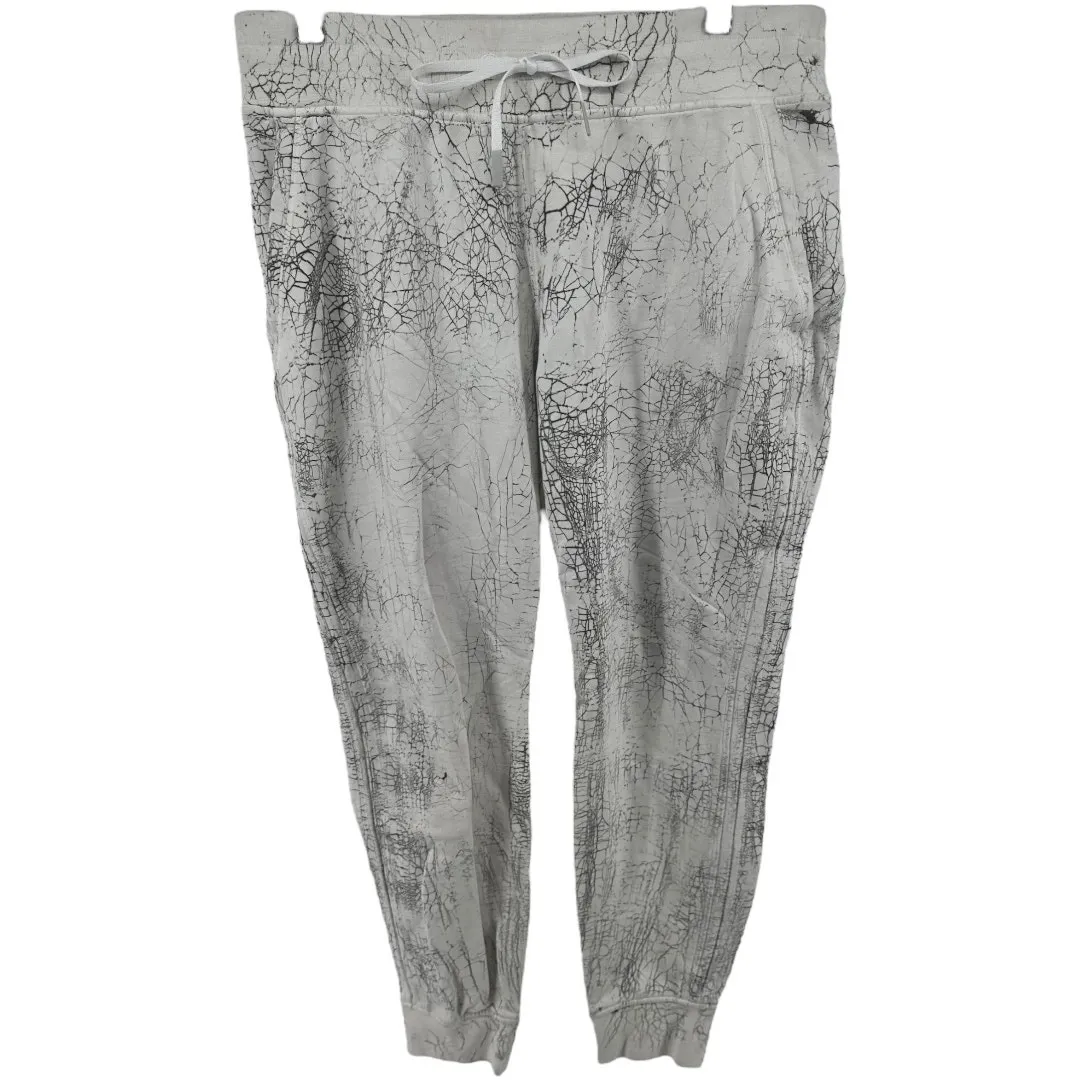 Lululemon Warm Down Jogger Pants 7/8 Length Slim Fit Thread Dye White Black 14 - Image 2