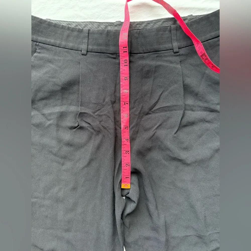 Theory Black Pleat Front Twill Wide Leg Pants 8 - Image 11