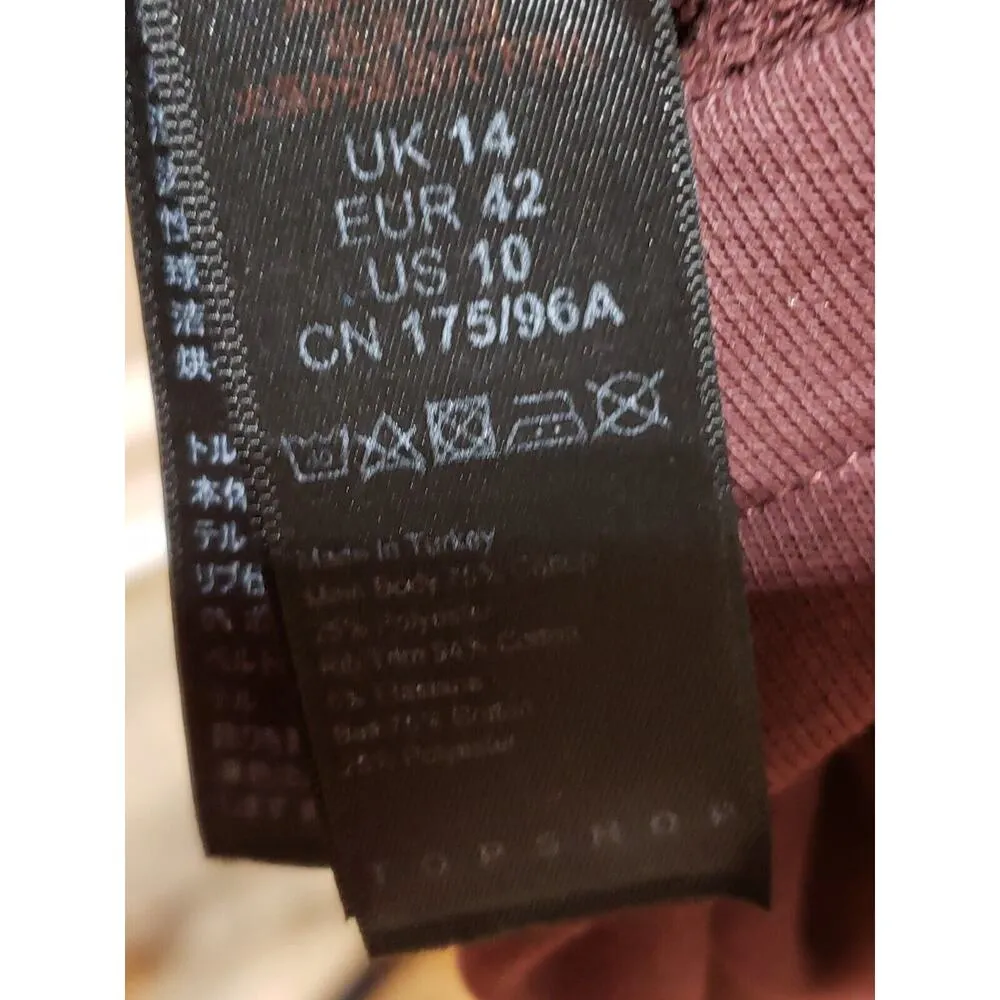 Topshop Womens Brown Cotton Belted Round Neck Long Sleeve Knit Sweater Dress 10 - Image 10