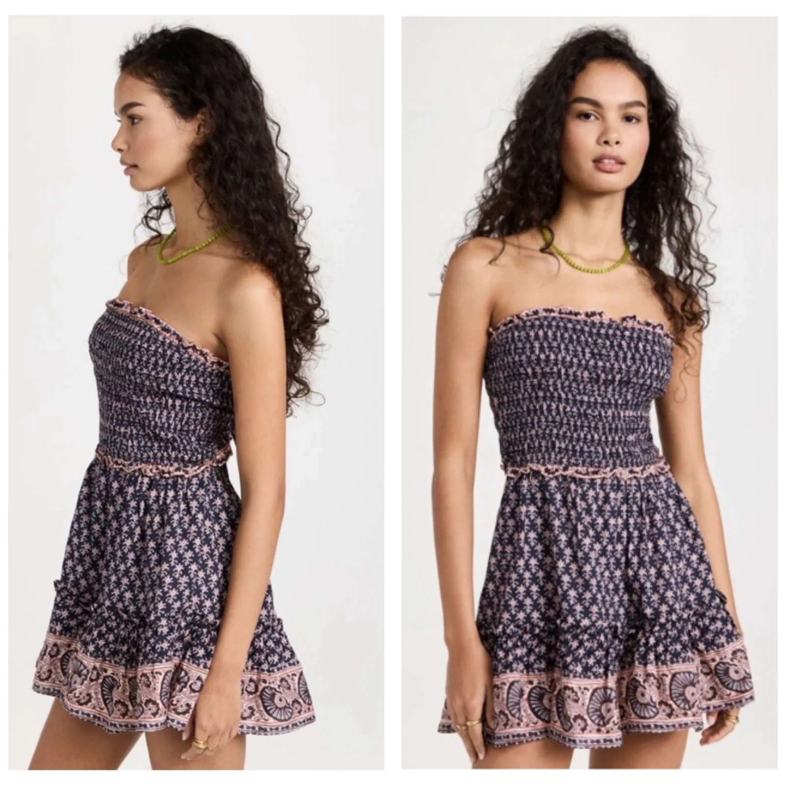 Sea New York Jasper Border Multicolor Mini Dress Size XS Cotton Boho Cut Out Blue - Image 9