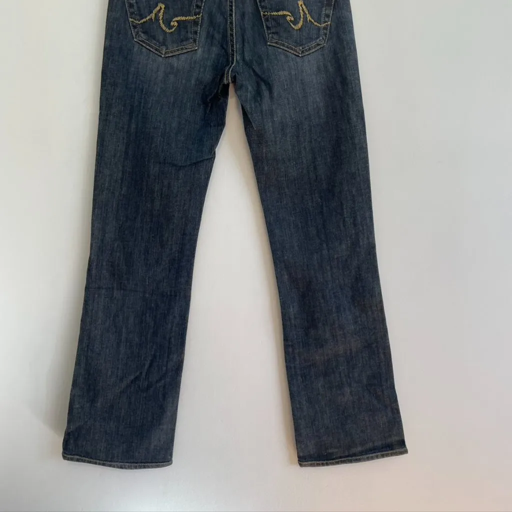 AG ADRIANO GOLDSCHMIED the Kiss Slim Straight Leg Jeans Dark Wash Low Rise Y2K - Image 11