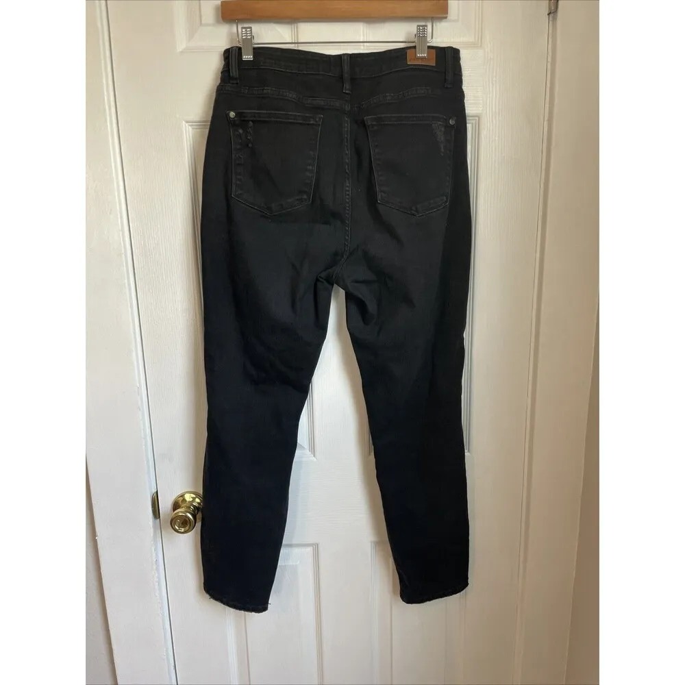 Judy Blue Jeans Womens Size 11/30 Black Distressed Ankle Stretch Boyfriend Fit - Image 6
