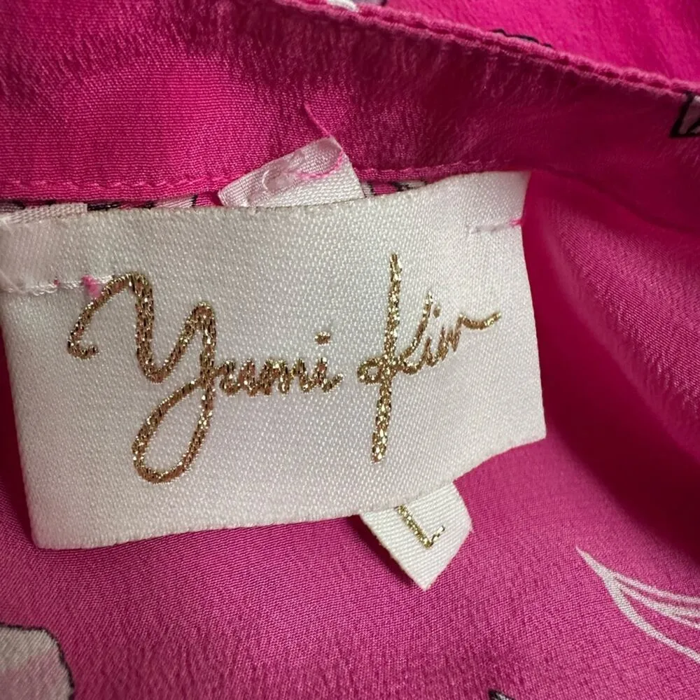 Yumi Kim Pink Floral Romper 100% Silk Colorful Tropical Vacation Resortwear - Image 12