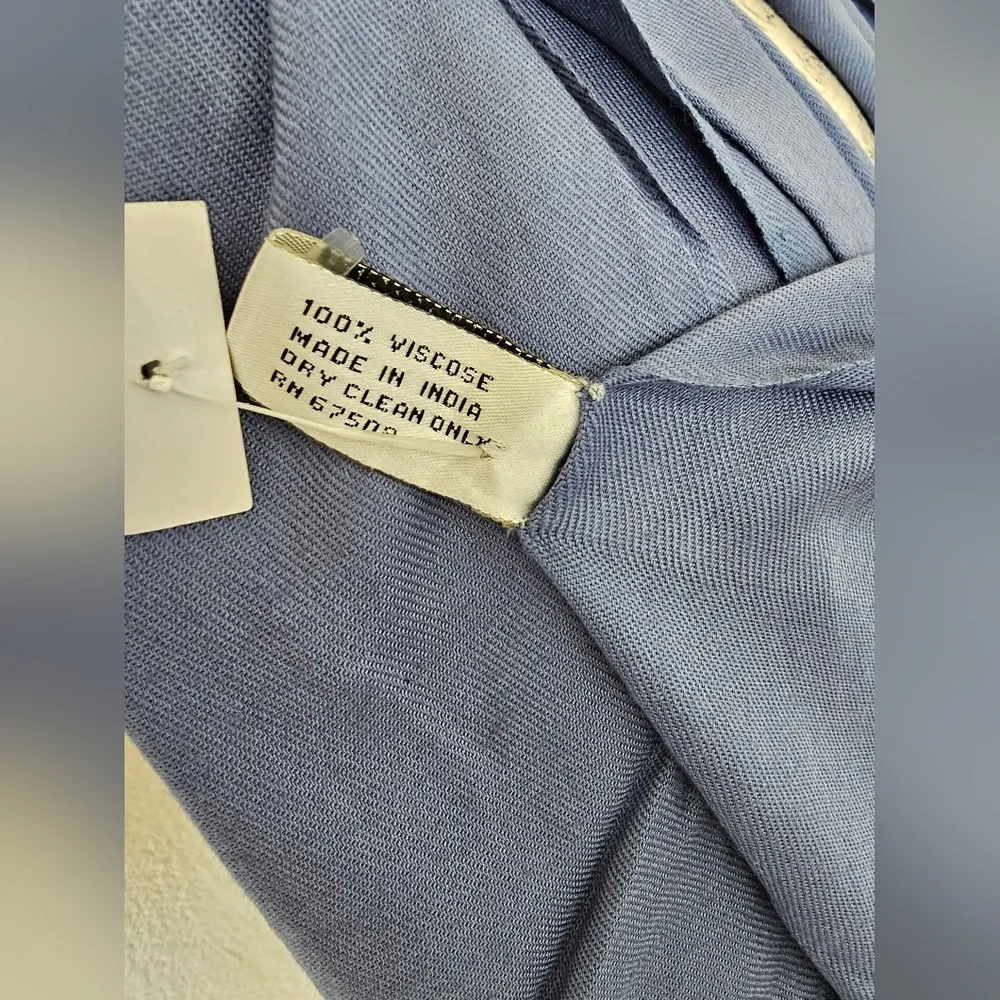 Collection XIIX Denim Blue Woven Tassel Wrap Scarf New With Tags - Image 4