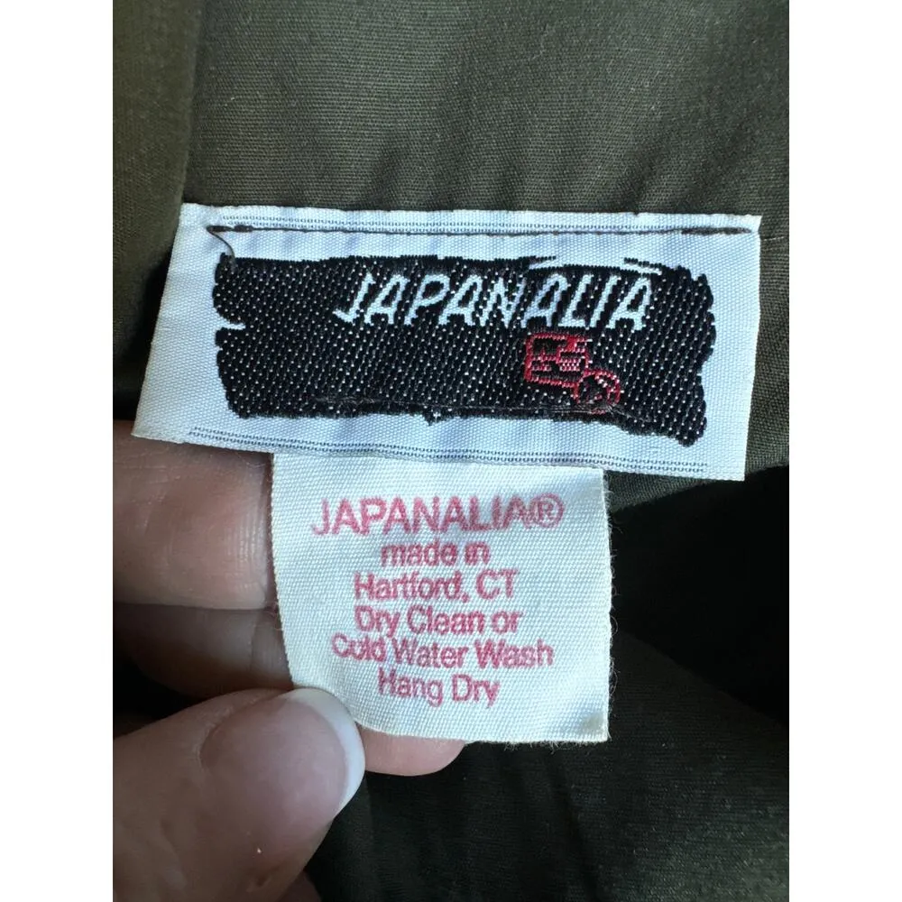 Vintage Japanalia by Eiko Sakai reversible hood coat green blue size M oversized - Image 12