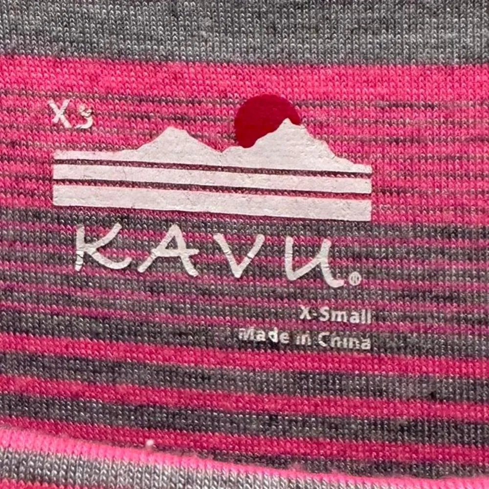 Kavu Pink &‎ Gray Striped Mini Tank Sleeveless Dress Size XS Pockets Casual - Image 4