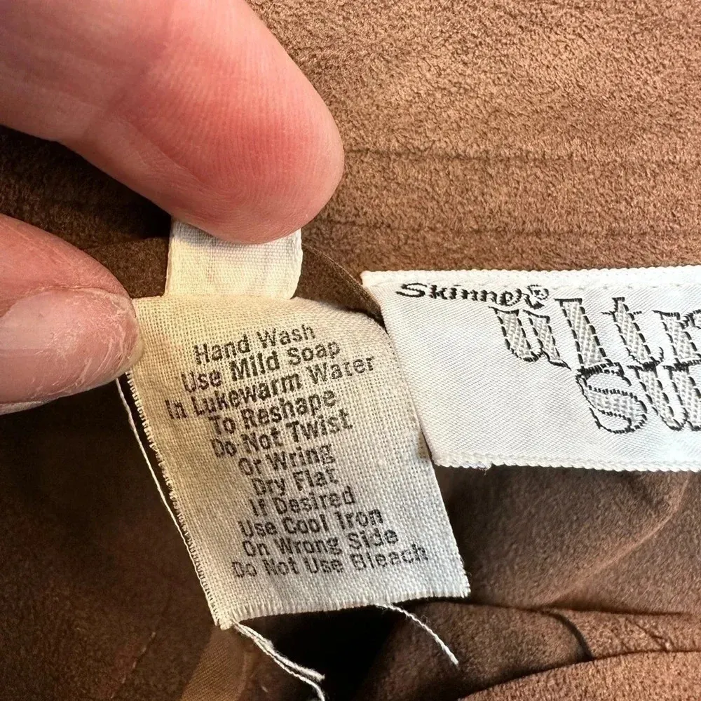 Vintage Bill Blass  Blassport Brown Suede Leather Midi Pencil Skirt Size 6 Small - Image 11