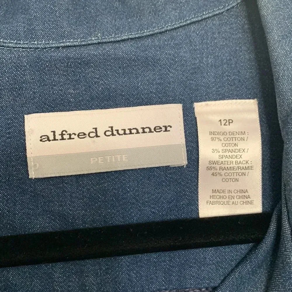 Alfred Dunner Floral Print Denim Vest - Image 9