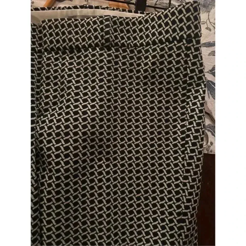 Banana Republic Sloan Chino Pants Black White‎ Pattern Size 4 - Image 4