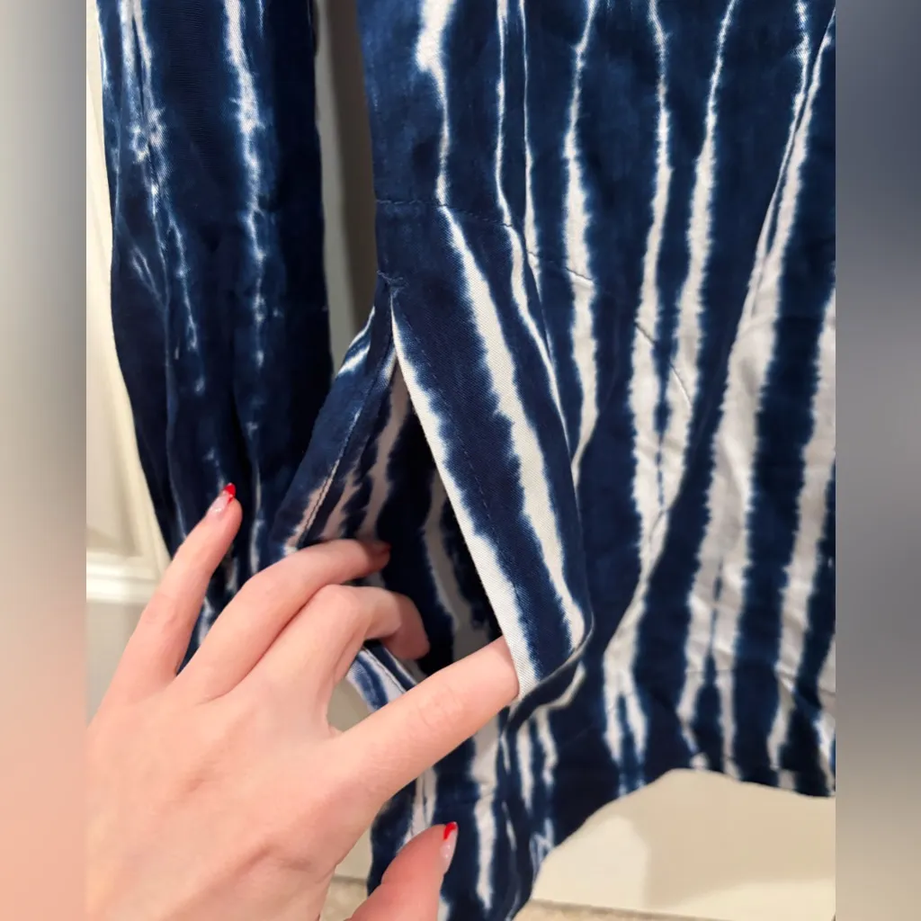 NWT Soft Surroundings Indigo Blue Tie-Dye Long Sleeve Mira Tunic – Small - Image 5