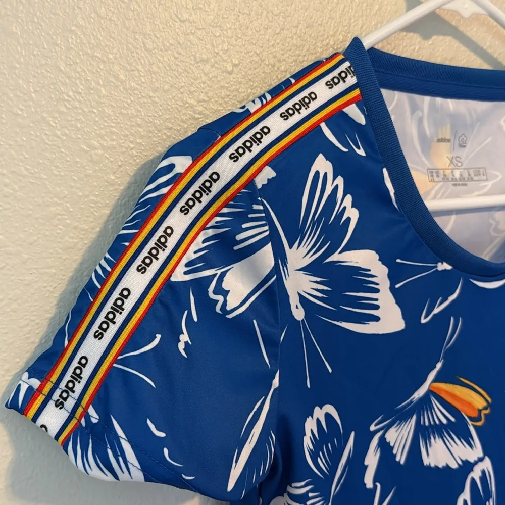 Adidas x Farm Rio Blue Butterfly Dress XS - Image 6