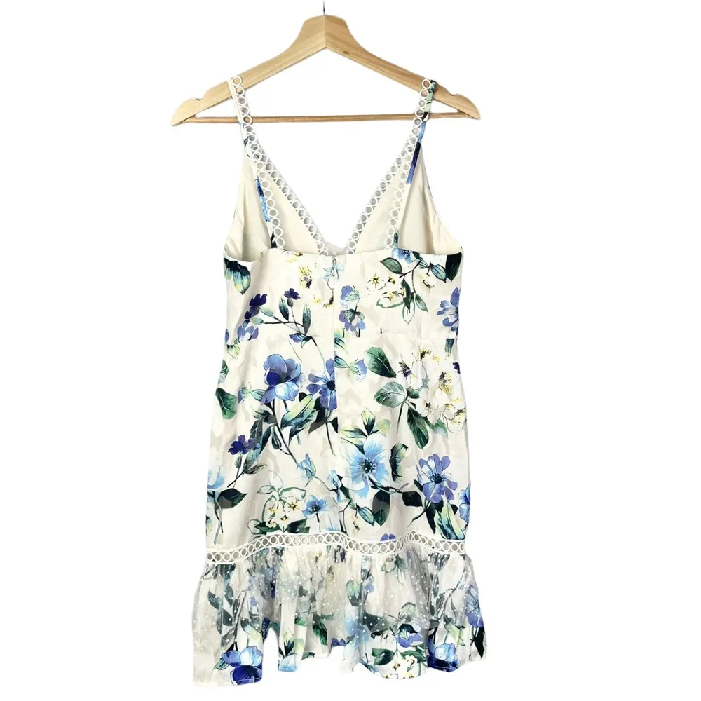 NEW Foxiedox Blue Floral Ressie Flounce Dress M - Image 61