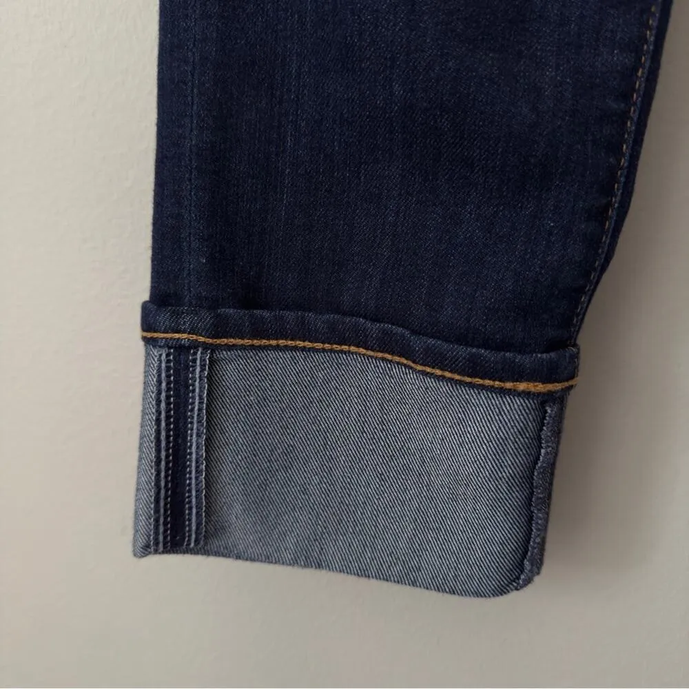 Adriano Goldschmied The Stevie Cuff Slim Straight Cuffed Jeans Dark Wash USA Zip - Image 4