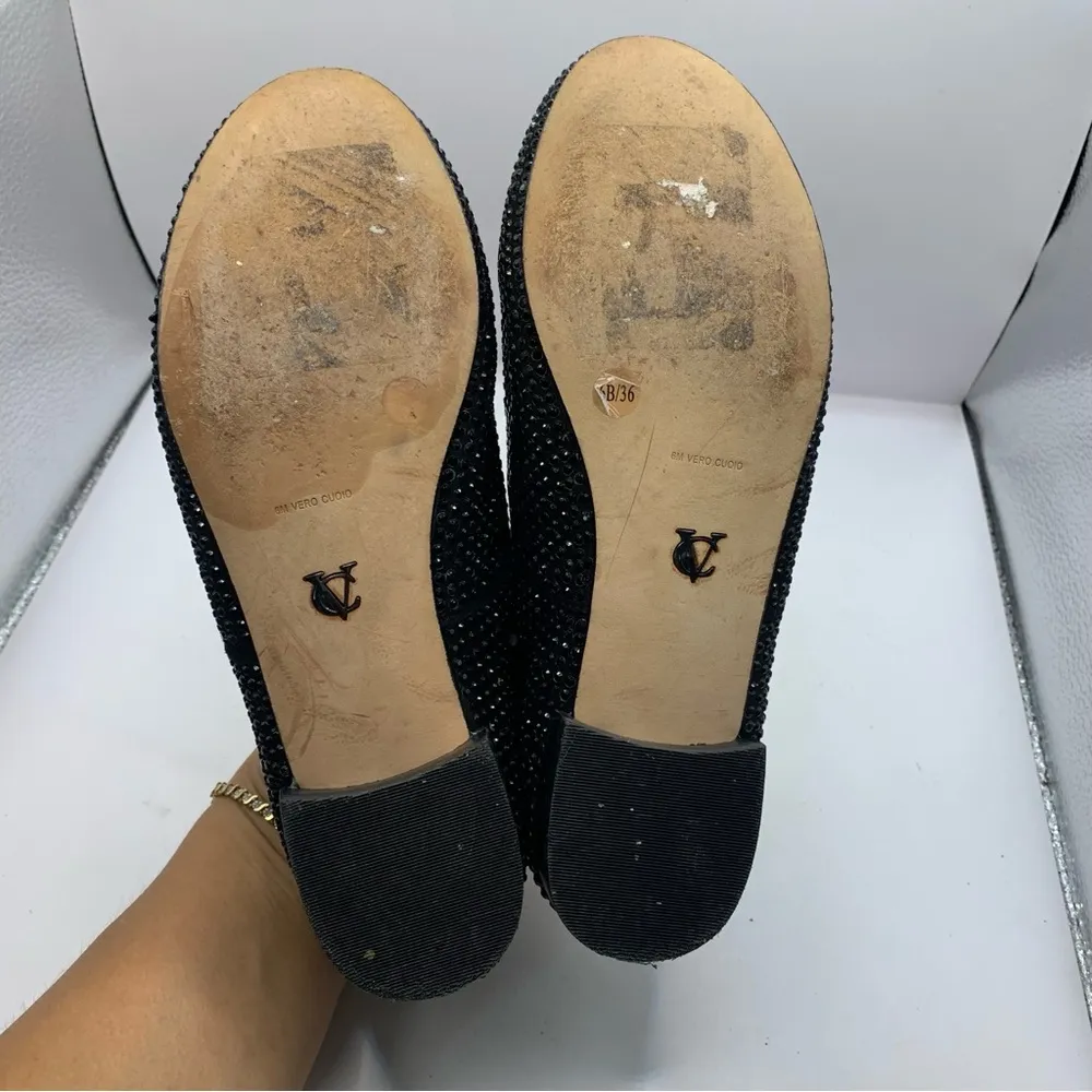 VC Signature By Vince Camuto Shoes Womens 6M bling lace Oxford black - Image 8