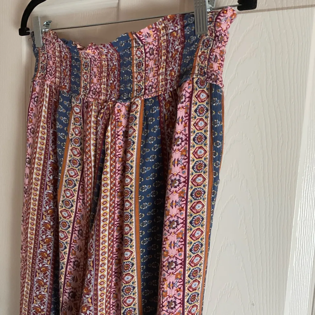 Three Dots WOMENS  PRINTED WIDE LEG PULL ON PANT size Large - Image 10