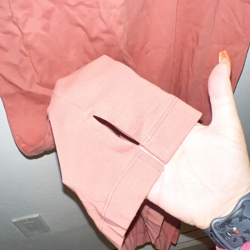 A new day cotton cuffed sleeve midi tshirt orange/red short sleeve dress - Image 11