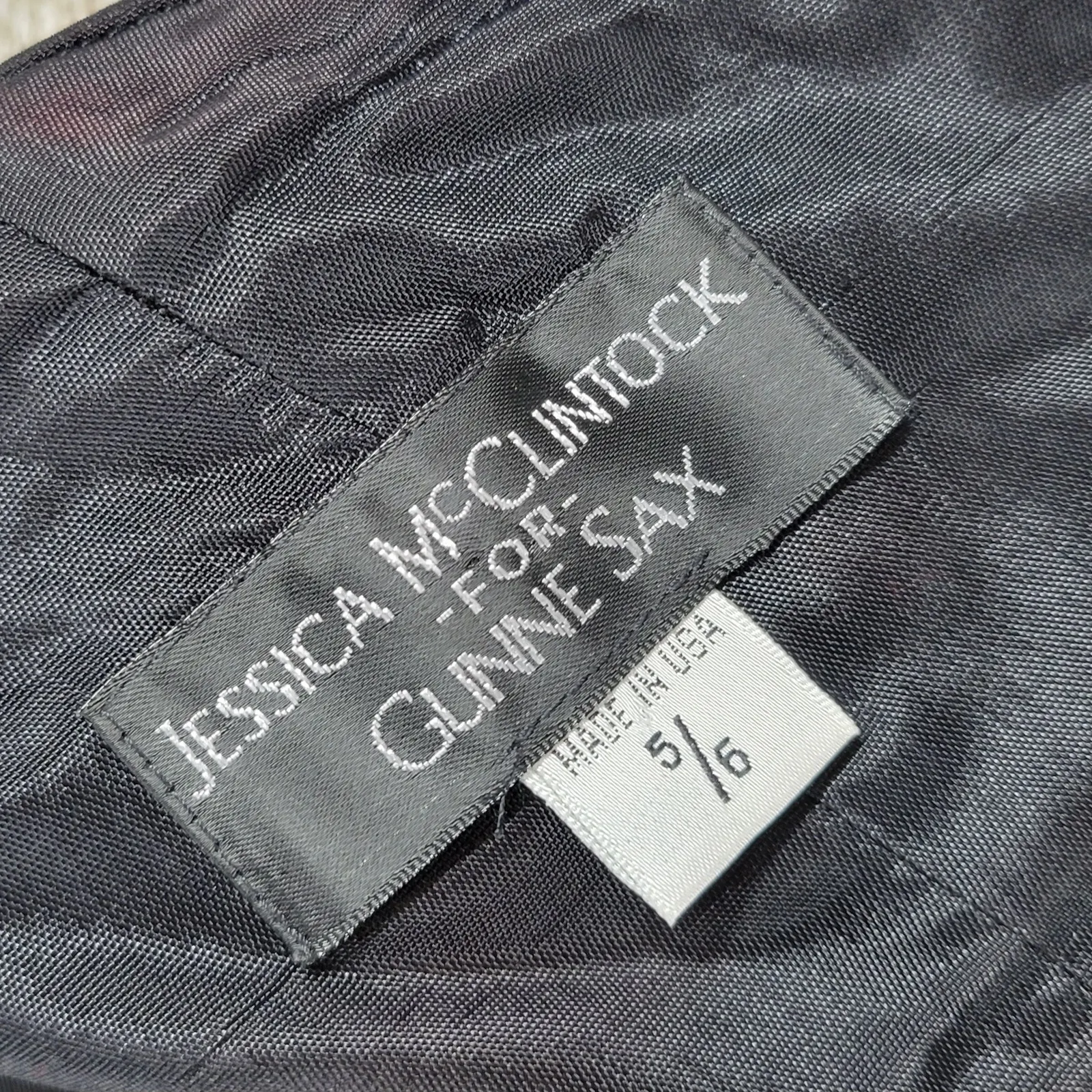 VTG Gunne Sax Jessica McClintock Gown 5/6 Black‎ Pink Satin Fairy Formal Dress Black - Image 2