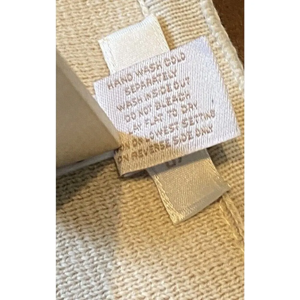 Chicos Cardigan Size 1 Beige Brown Zebra Print 100% Cotton Open Jacket Sweater - Image 7