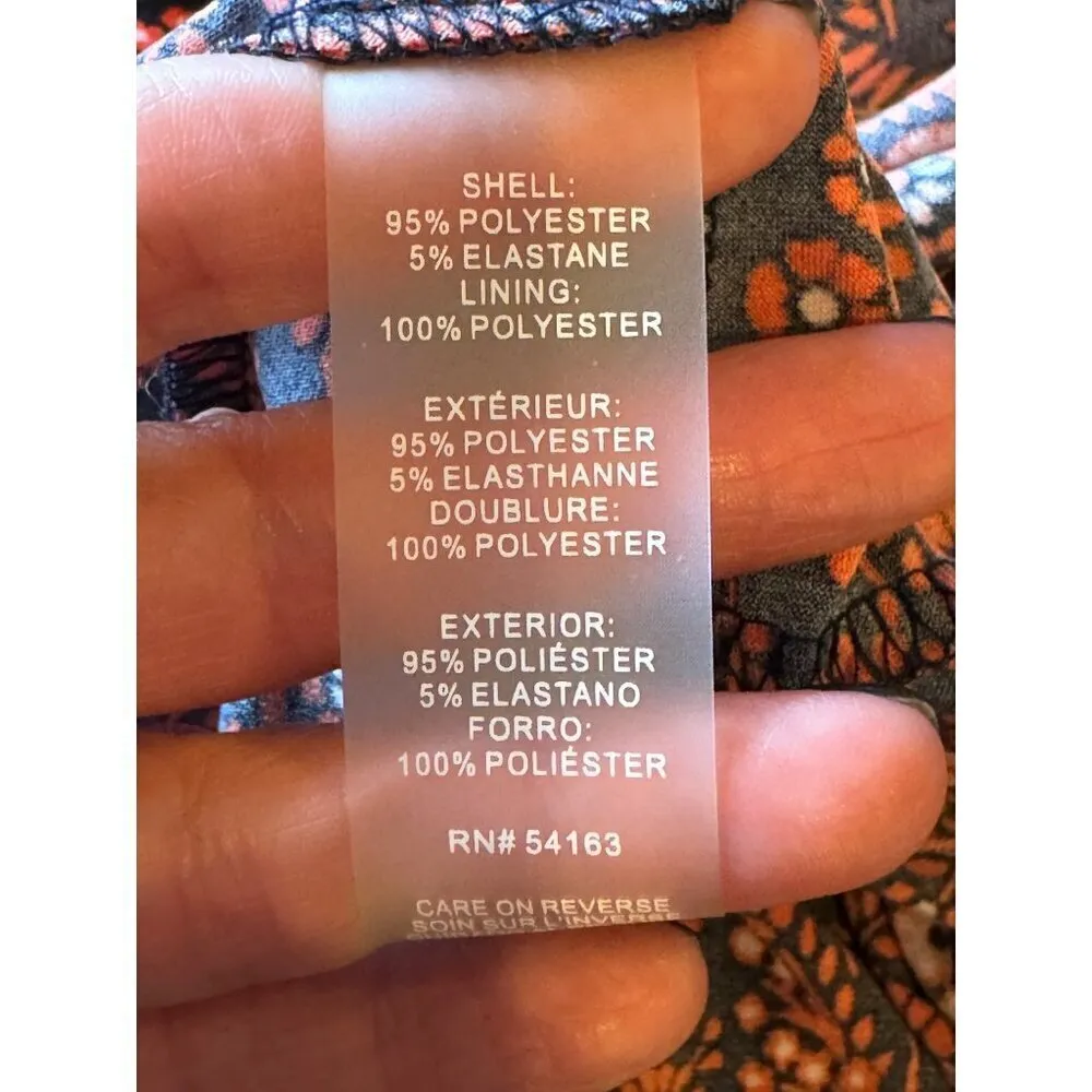 Tommy Hilfiger Dress Women 8 Red Pink Floral Print Tiered Mini Shift NWT‎ Boho - Image 9