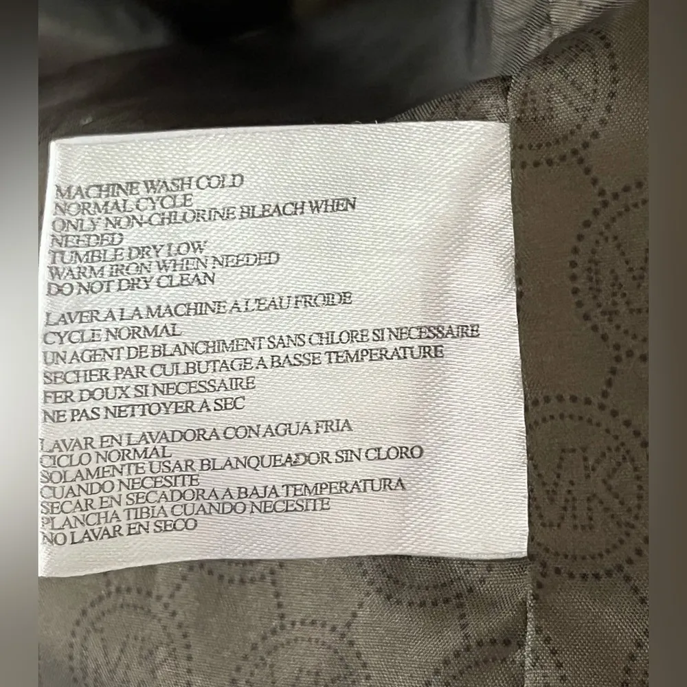 Michael Kors Green & Black Utility Jacket Women’s Small | Canvas Zip Hooded VGUC - Image 8