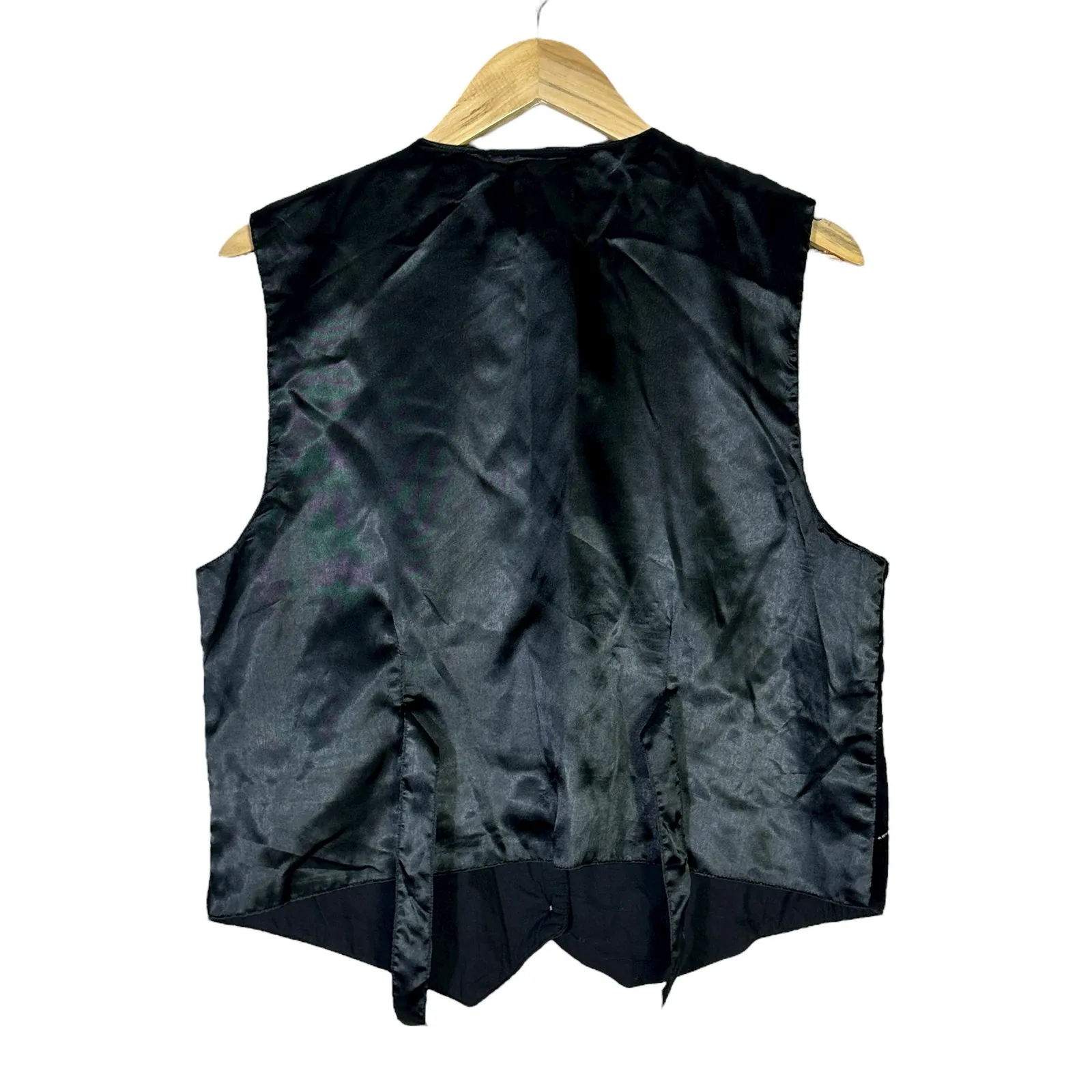 Vintage TanTrums Embroidered Vest Womens L Black Velvet Boho Western Gothcore Size L - Image 3