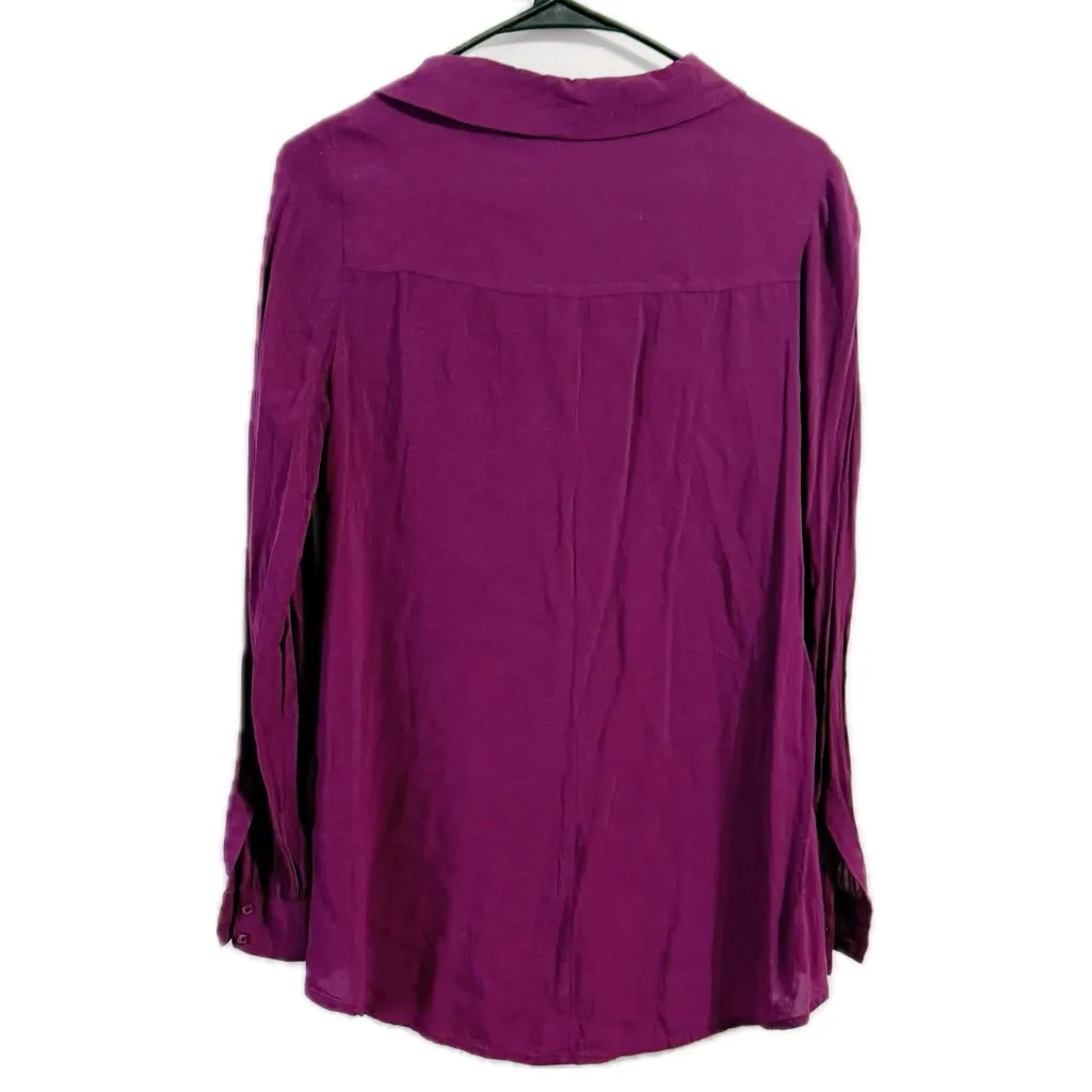 a.n.a  Women's Button Down‎ Shirt - Rich Purple - Image 2